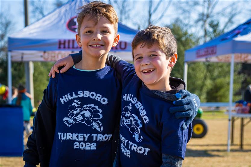 Students run in a Turkey Trot